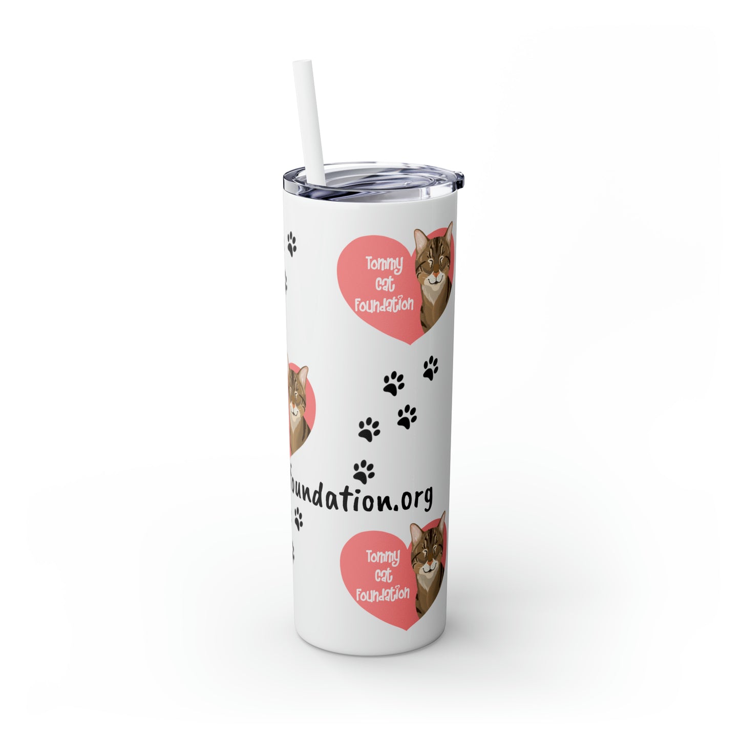 Skinny Tumbler with Straw, 20oz