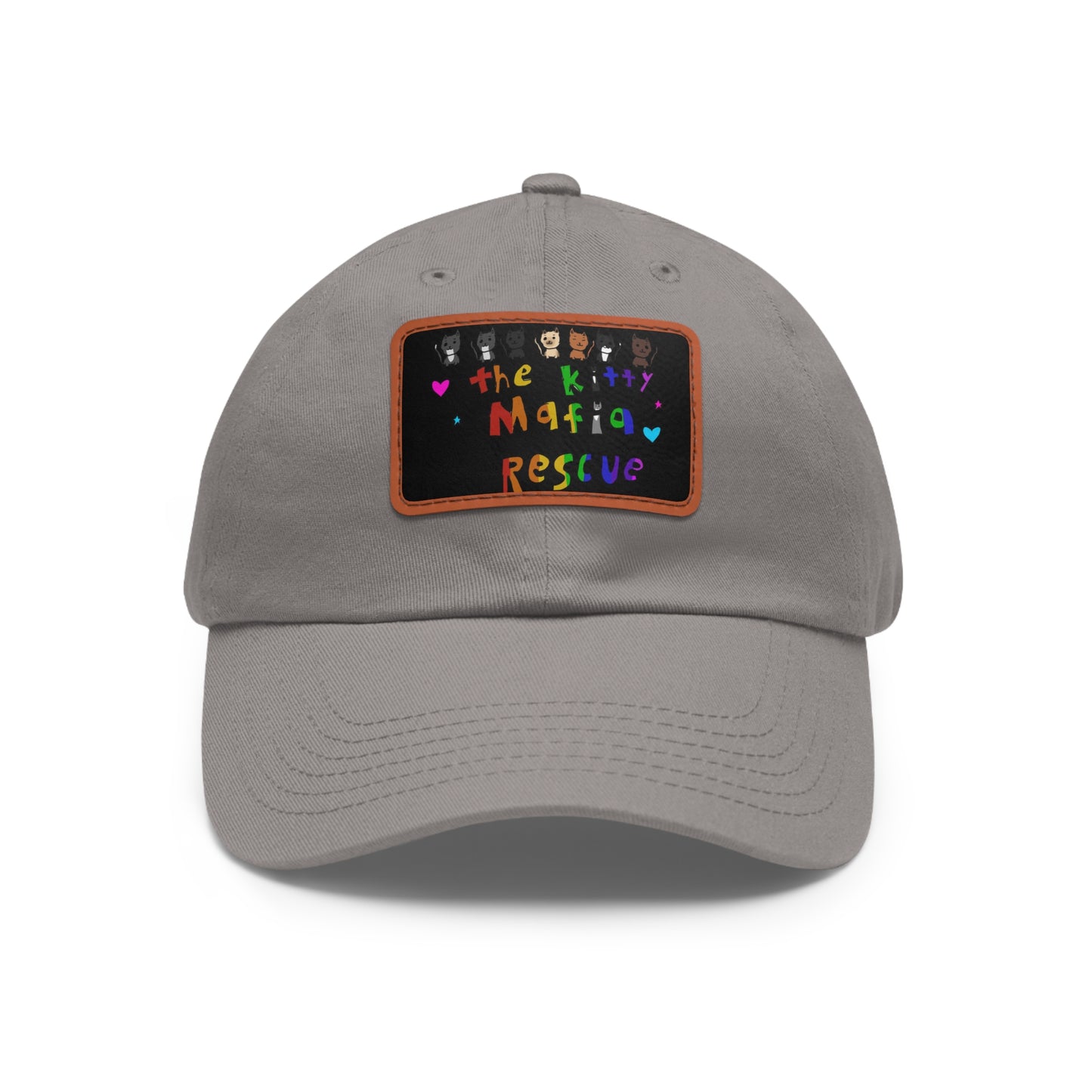 Dad Hat with Leather Patch (Rectangle)