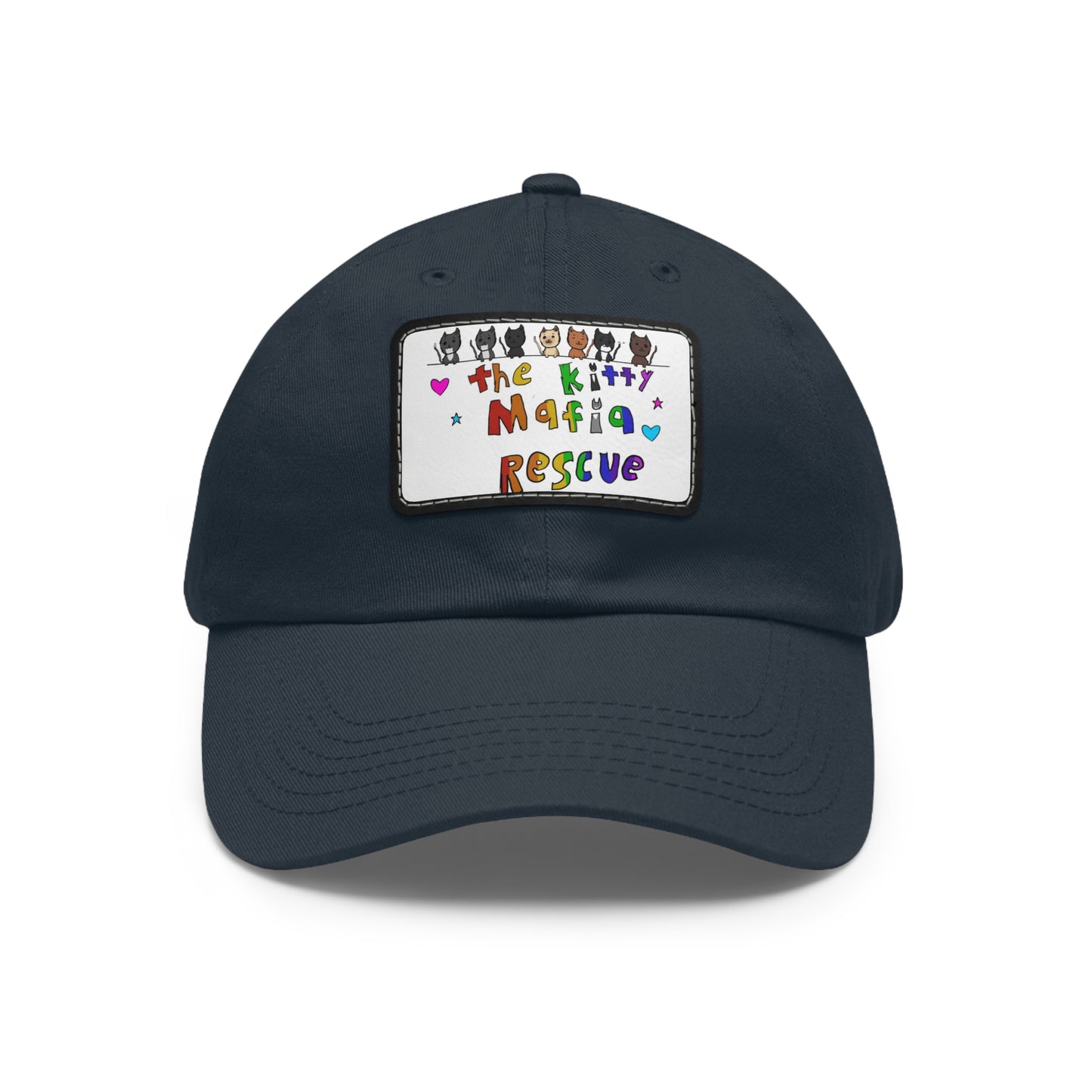 Dad Hat with Leather Patch (Rectangle)