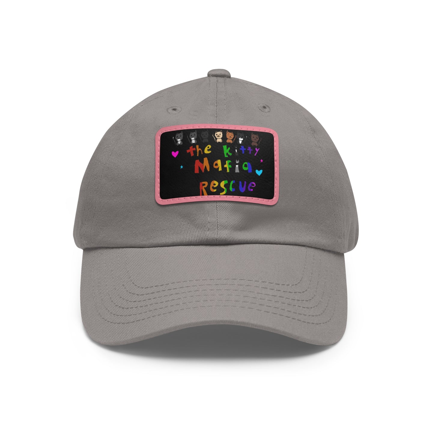 Dad Hat with Leather Patch (Rectangle)