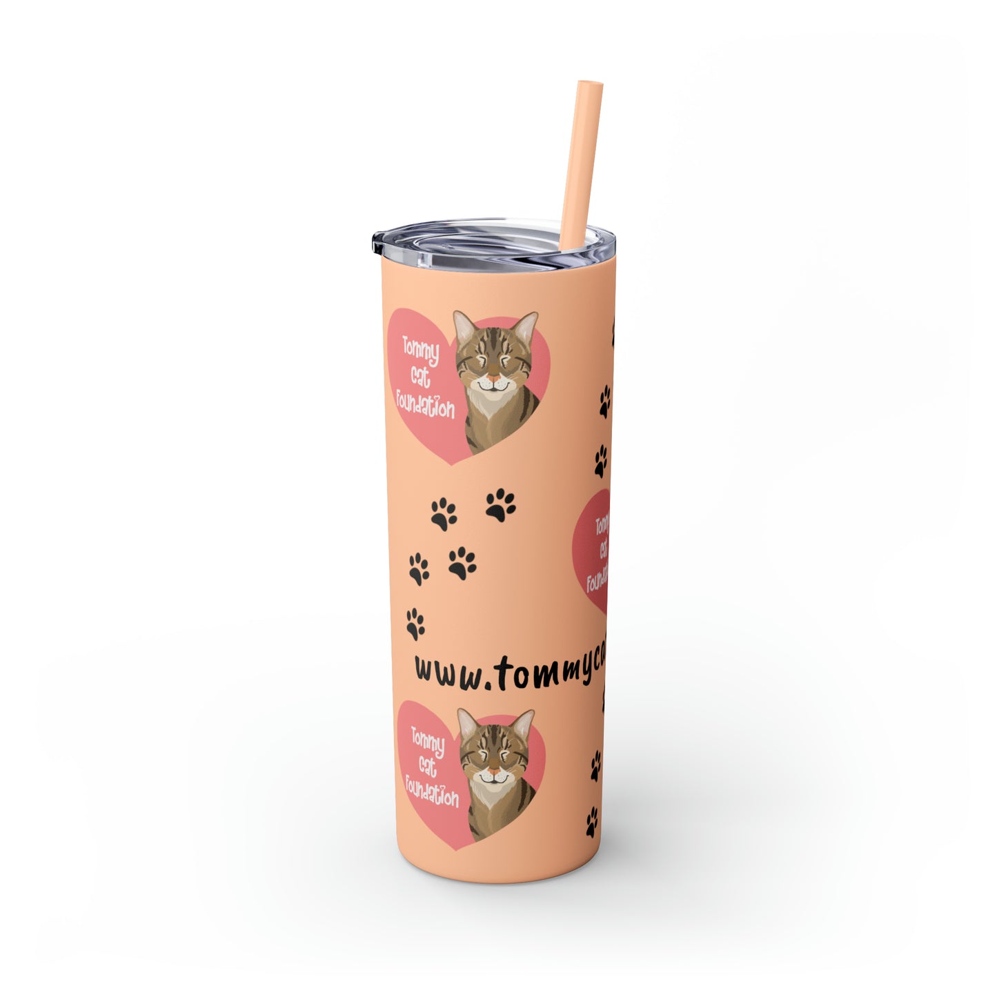 Skinny Tumbler with Straw, 20oz