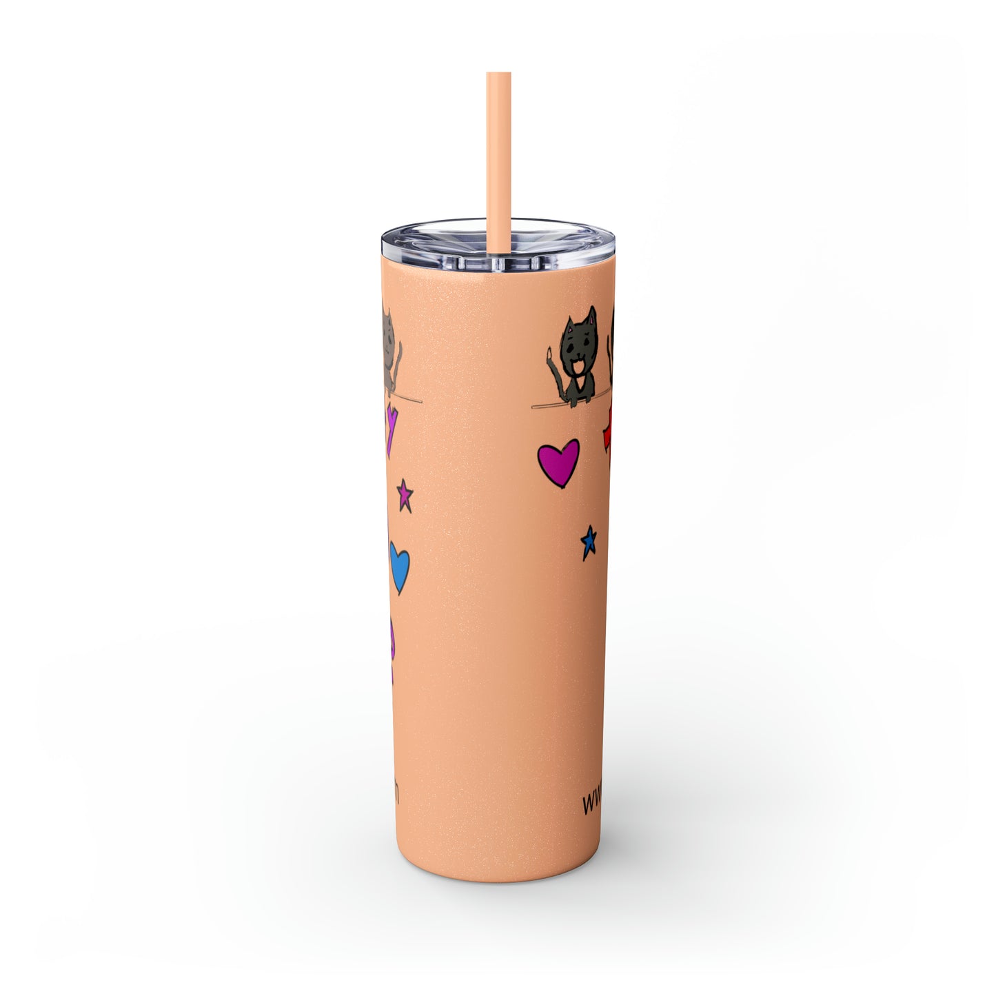 Skinny Tumbler with Straw, 20oz