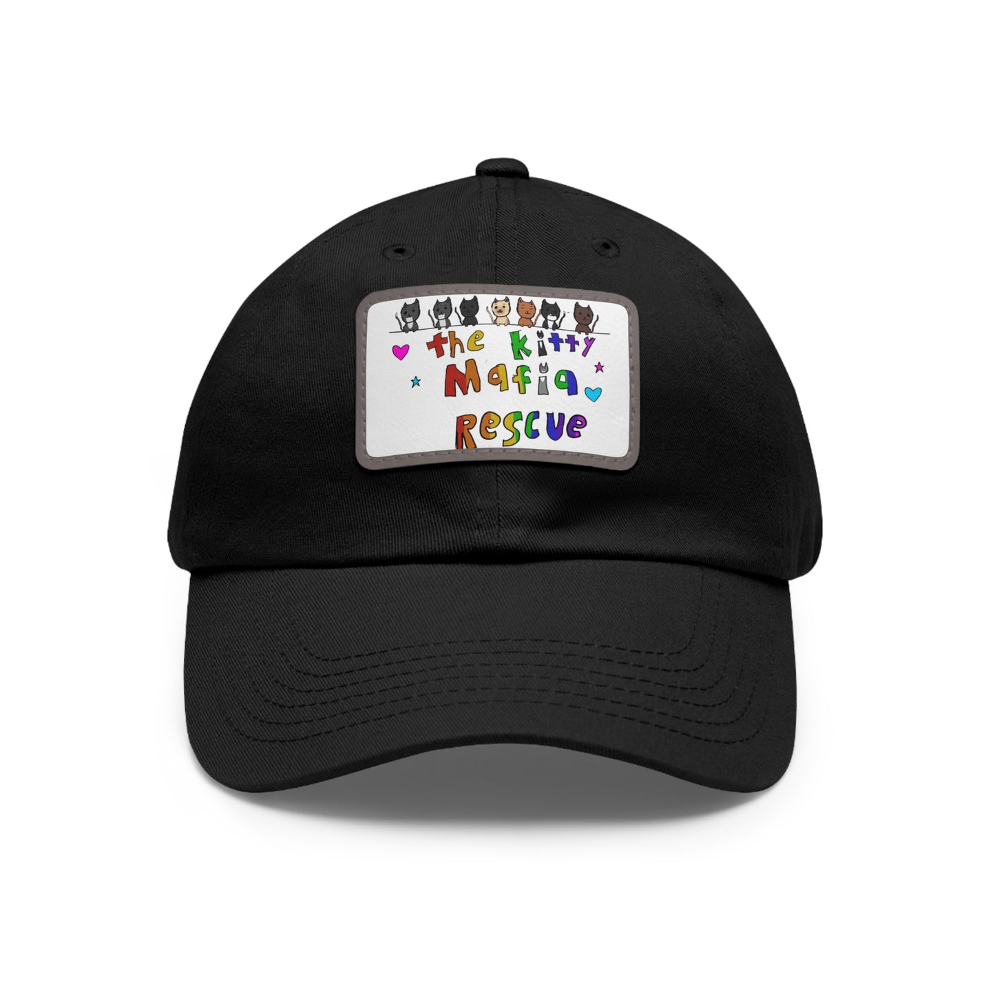 Dad Hat with Leather Patch (Rectangle)