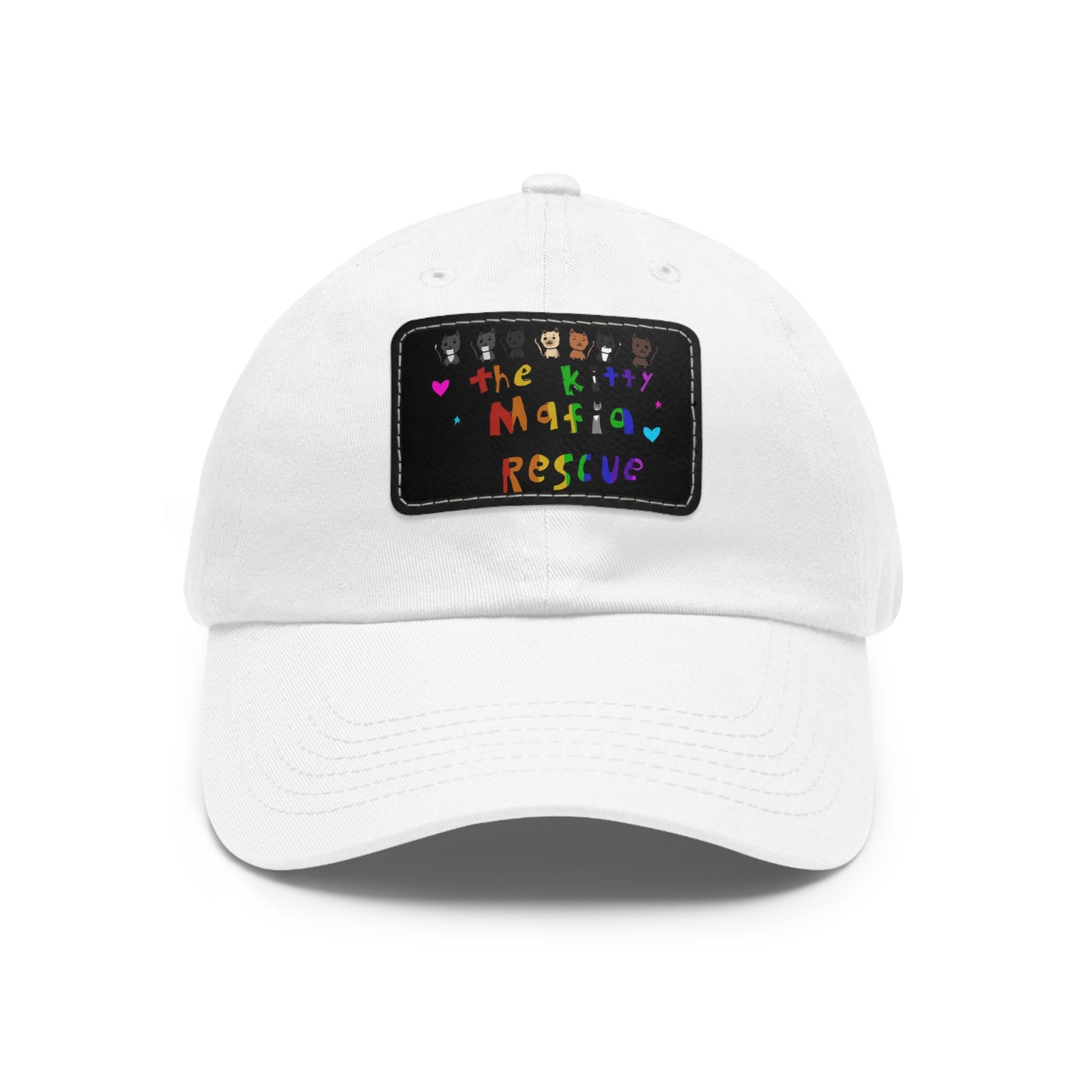 Dad Hat with Leather Patch (Rectangle)