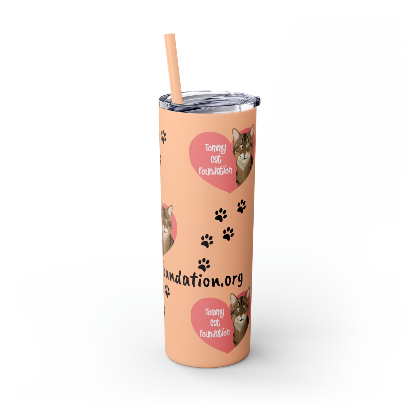 Skinny Tumbler with Straw, 20oz