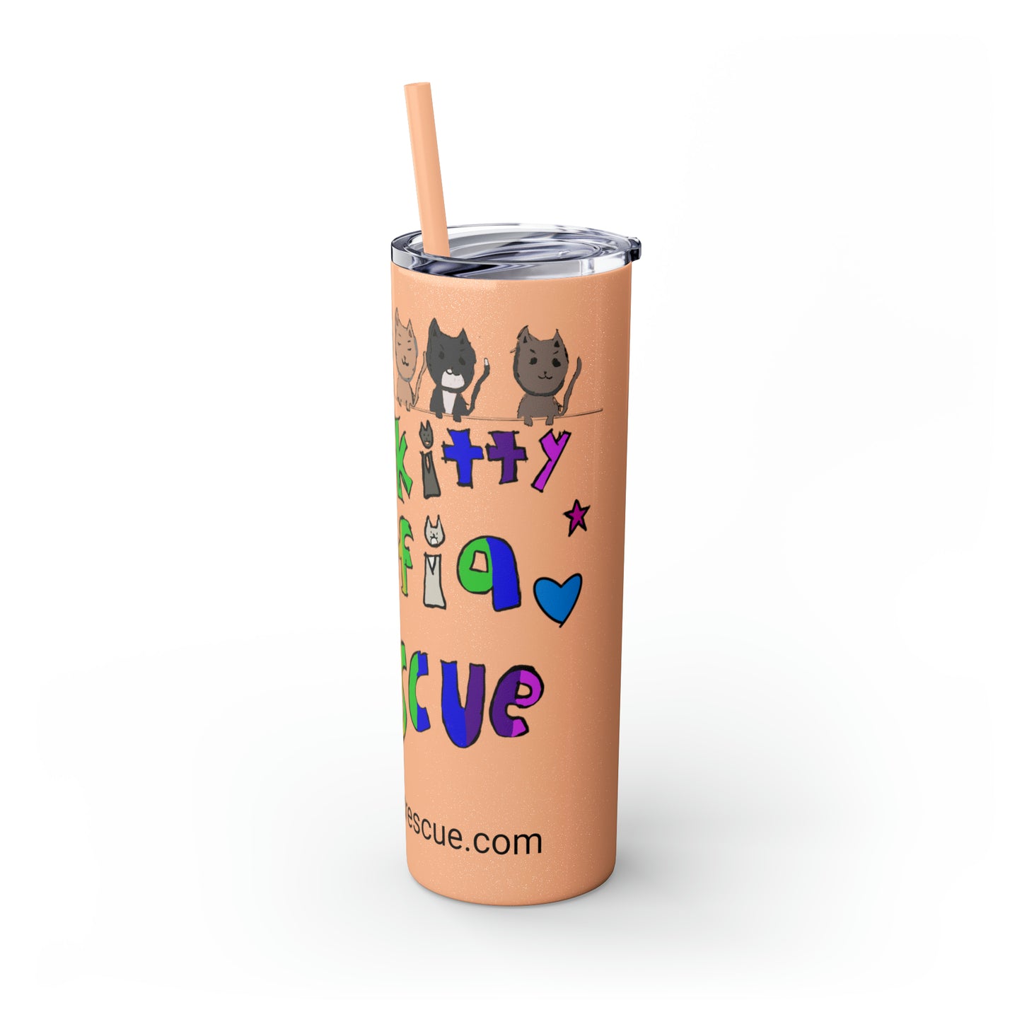 Skinny Tumbler with Straw, 20oz