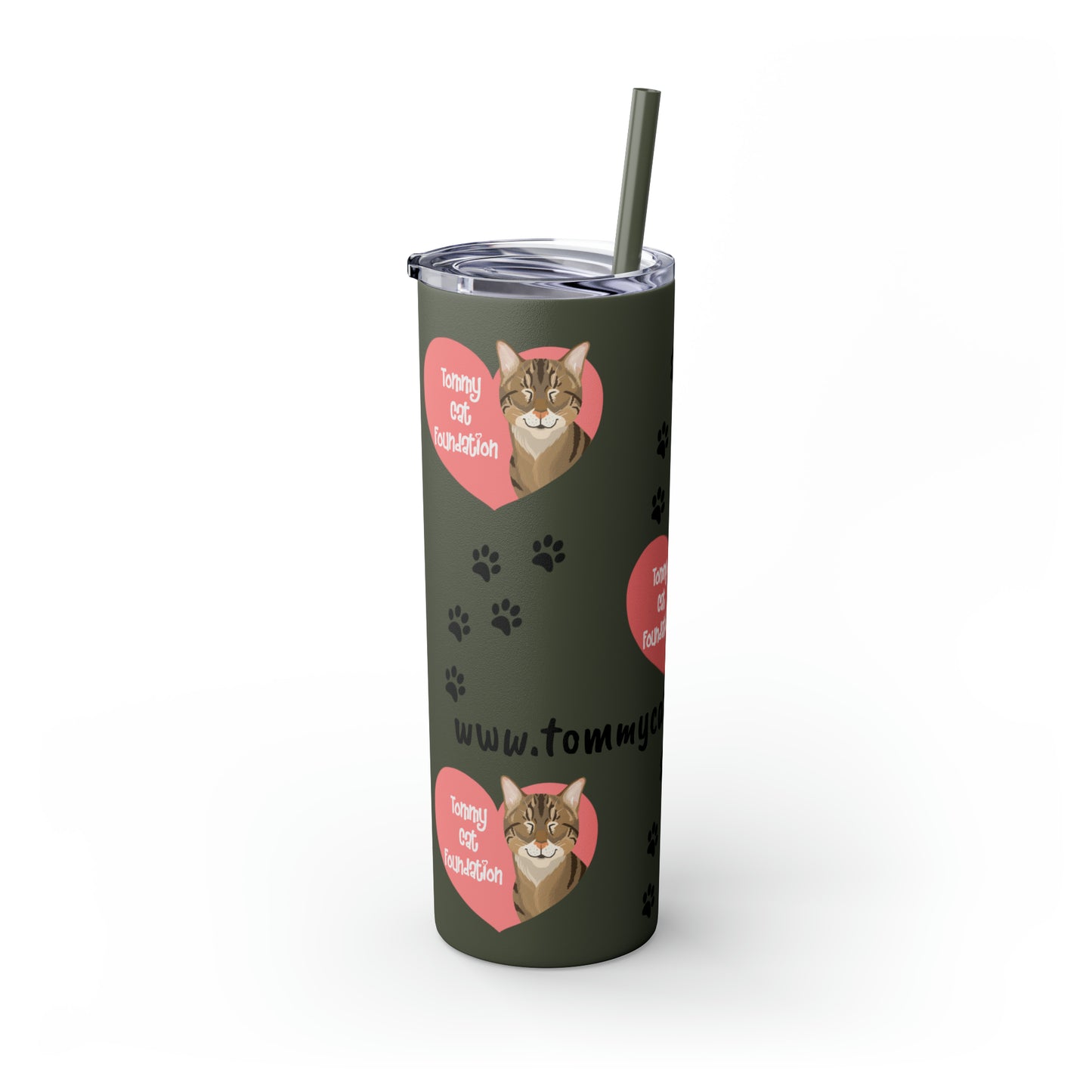 Skinny Tumbler with Straw, 20oz