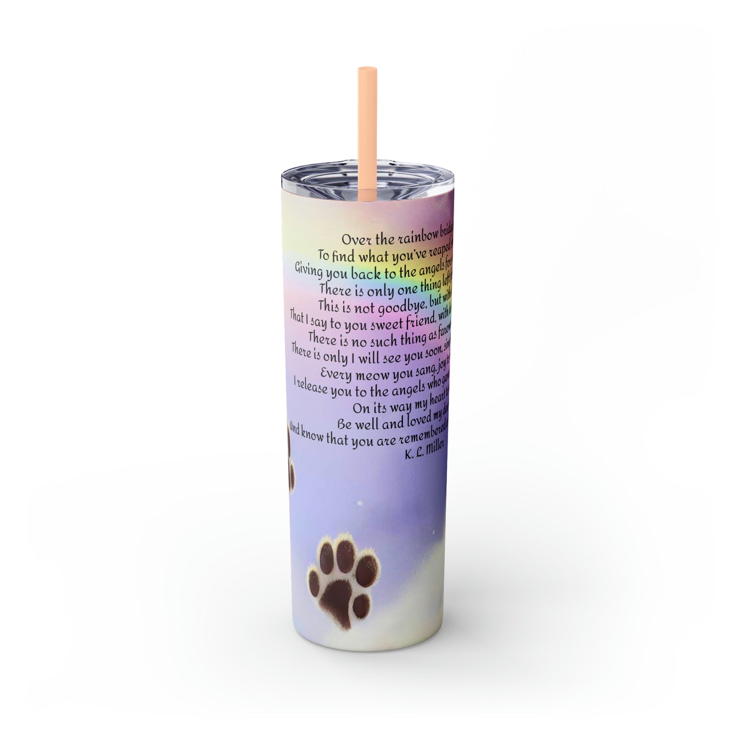 Skinny Tumbler with Straw, 20oz