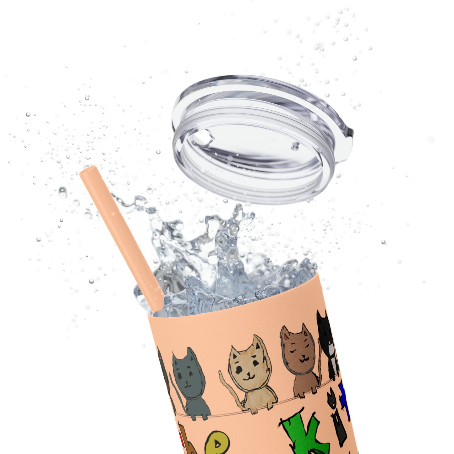 Skinny Tumbler with Straw, 20oz