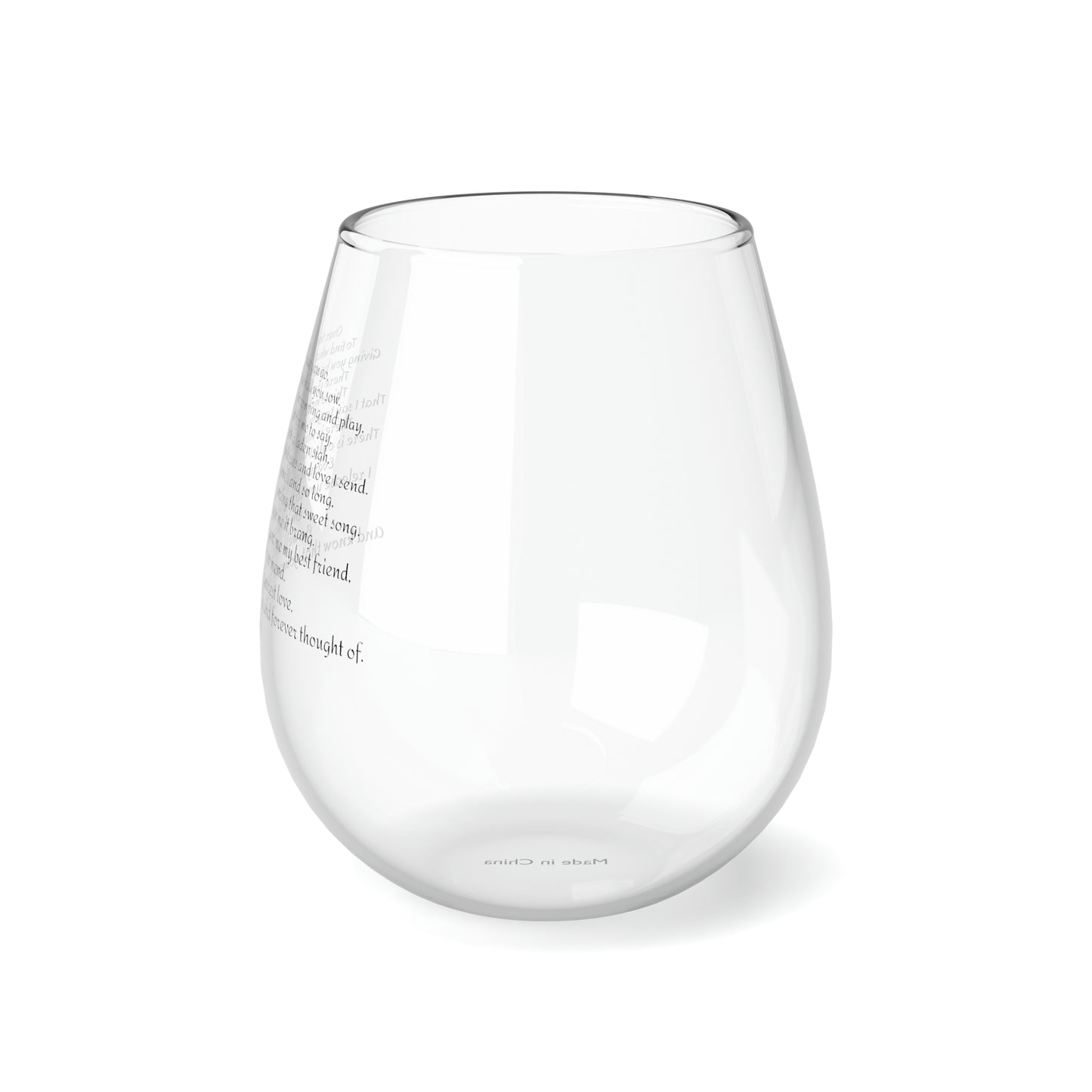 Stemless Wine Glass, 11.75oz