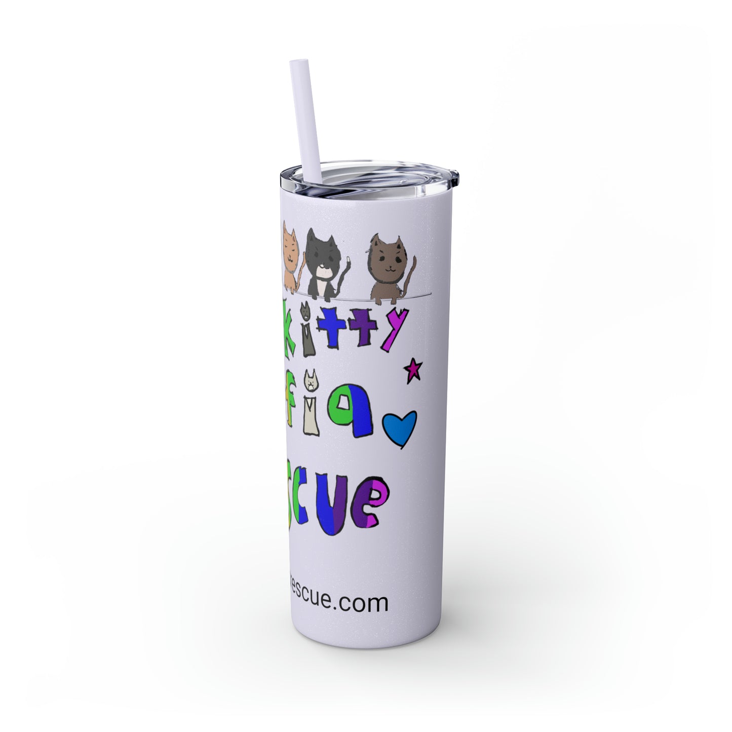 Skinny Tumbler with Straw, 20oz