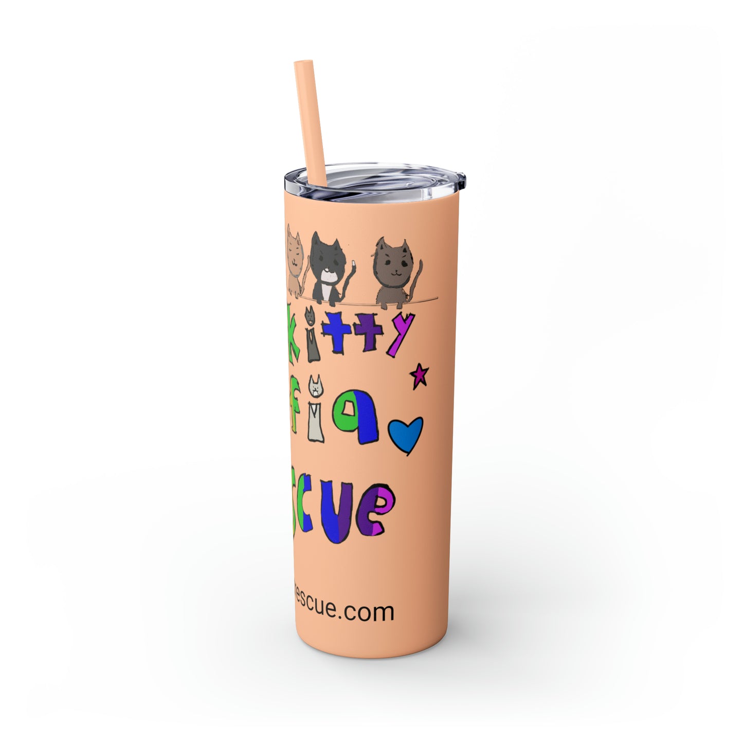 Skinny Tumbler with Straw, 20oz