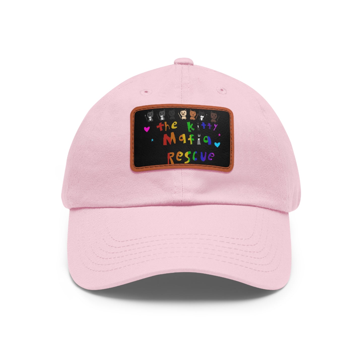 Dad Hat with Leather Patch (Rectangle)